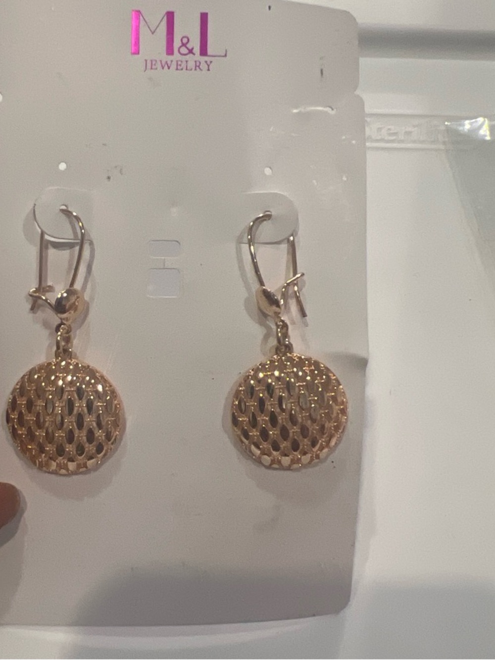 Rose Gold Filigree Drop Earrings